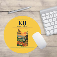 Thumbnail for Niigata Airport (KIJ) design on yellow round mouse pad