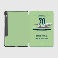 Thumbnail for Fokker 70 design on light green samsung tablet tablet case