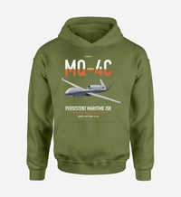 Thumbnail for MQ-4C Triton IFC-4 design on green army double-side hoodie, single-side print