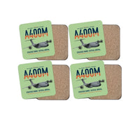Thumbnail for Airbus A400M Atlas design on light green 4 pieces set coaster