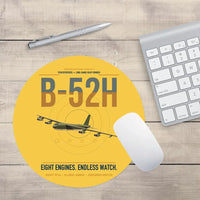 Thumbnail for B-52H Stratofortress design on yellow round mouse pad