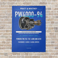 Thumbnail for PW4000-94 vertical canvas print - no frame - blue background
