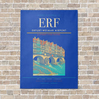 Thumbnail for Erfurt-Weimar Airport ERF vertical canvas print - no frame - blue background