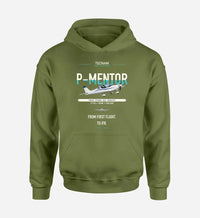 Thumbnail for Tecnam P-Mentor design on green army double-side hoodie, single-side print