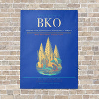Thumbnail for Modibo Keita International Airport BKO — Bamako vertical canvas print - no frame - blue background