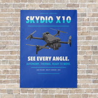 Thumbnail for Skydio X10 vertical canvas print - no frame - blue background