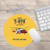 Thumbnail for Sikorsky S-92A design on yellow round mouse pad