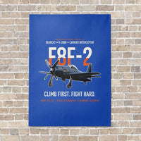 Thumbnail for F8F-2 Bearcat Climb First Fight Hard vertical canvas print - no frame - blue background