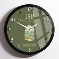 Thumbnail for Long Island MacArthur Airport ISP Wall-Clock Framed - Green Army