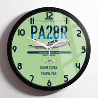 Thumbnail for Piper PA-28R Arrow III design on light green framed wall clock