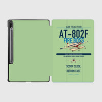Thumbnail for Air Tractor AT-802F Fire Boss design on light green samsung tablet tablet case