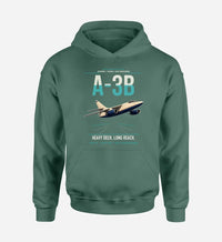 Thumbnail for A-3B Skywarrior design on green double-side hoodie