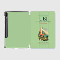 Thumbnail for Yamaguchi Ube Airport (UBJ) design on light green samsung tablet tablet case