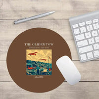 Thumbnail for VINTAGE G4249 - The Glider Tow - Designed Mouse Pads design on brown round