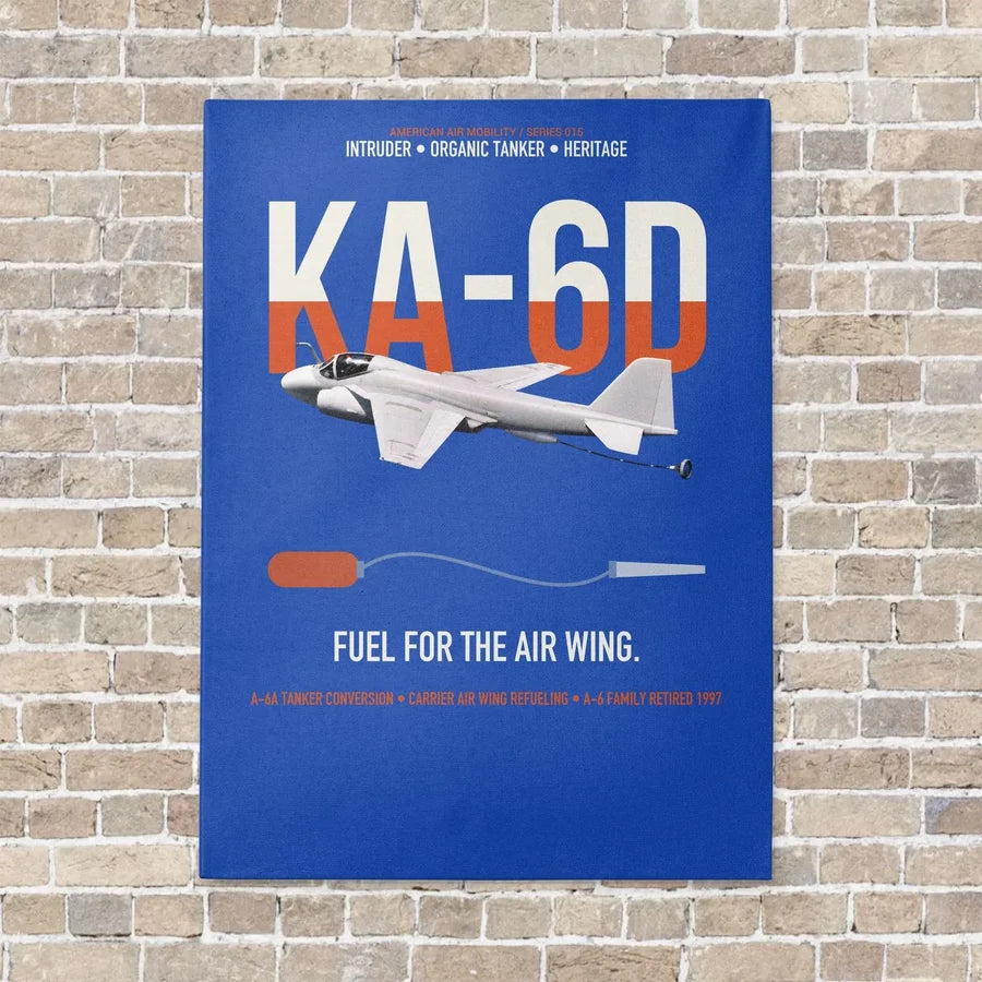 KA-6D Intruder vertical canvas print - no frame - blue background