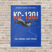 Thumbnail for KC-130J SUPER HERCULES vertical canvas print - no frame - blue background