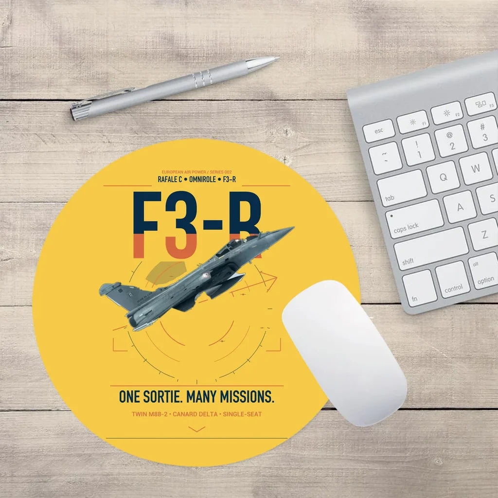 Dassault Rafale C — F3-R standard design on yellow round mouse pad