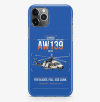 Thumbnail for Leonardo AW139 design on blue magsafe iphone case, for iPhone Pro Max