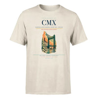 Thumbnail for Houghton County Memorial Airport (CMX) T-Shirt single-side front print in Beige | houghton-county-memorial-airport-cmx-double-side-t-shirt