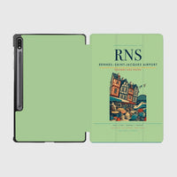 Thumbnail for Rennes–Saint-Jacques Airport (RNS) design on light green samsung tablet tablet case