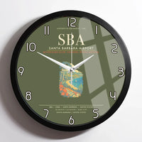 Thumbnail for Santa Barbara Airport SBA Wall-Clock Framed - Green Army