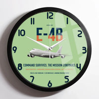 Thumbnail for E-4B Nightwatch design on light green framed wall clock