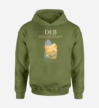 Thumbnail for Debrecen International Airport (DEB) design on green army hoodie single-side print
