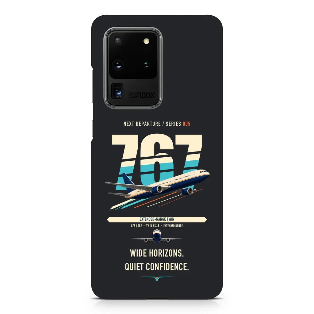 Boeing 767-300ER design on samsung case - black
