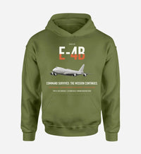 Thumbnail for E-4B Nightwatch design on green army double-side hoodie, single-side print