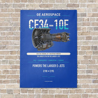 Thumbnail for CF34-10E vertical canvas print - no frame - blue background