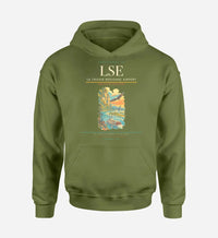 Thumbnail for La Crosse Regional Airport (LSE) design on green army hoodie single-side print