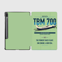 Thumbnail for Socata TBM 700 design on light green samsung tablet tablet case