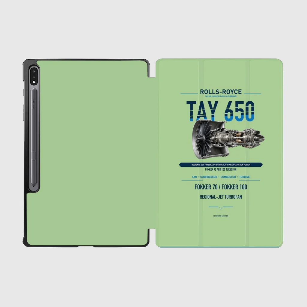 TAY 650 design on light green samsung tablet tablet case