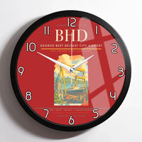 Thumbnail for George Best Belfast City Airport BHD Wall-Clock Framed - Red