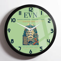 Thumbnail for Zvartnots International Airport (EVN) design on light green framed wall clock