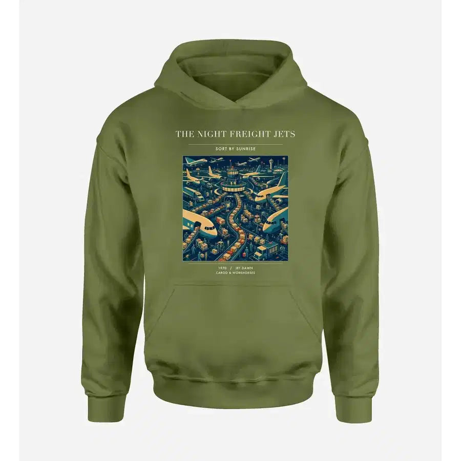 VINTAGE G4133 - The Night Freight Jets - Premium Hoodie design on greenarmy premium