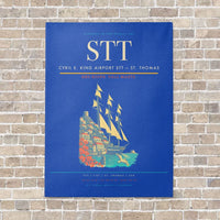 Thumbnail for Cyril E. King Airport STT — St. Thomas vertical canvas print - no frame - blue background