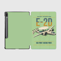 Thumbnail for E-2D Advanced Hawkeye design on light green samsung tablet tablet case