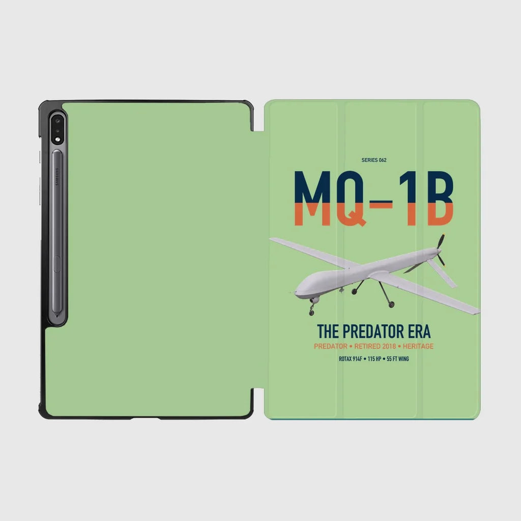 MQ-1B Predator design on light green samsung tablet tablet case