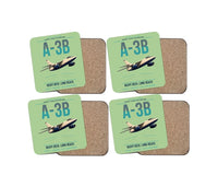 Thumbnail for A-3B Skywarrior design on light green 4 pieces set coaster