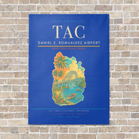Thumbnail for Daniel Z. Romualdez Airport TAC vertical canvas print - no frame - blue background