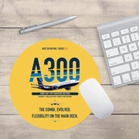 Thumbnail for Airbus A300C4-600 design on yellow round mouse pad