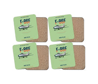 Thumbnail for F-86F Sabre Sweep The Sky design on light green 4 pieces set coaster