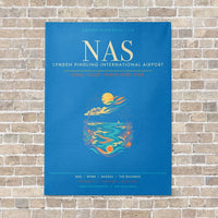 Thumbnail for Lynden Pindling International Airport Nassau NAS - Canvas Framed - Turquoise