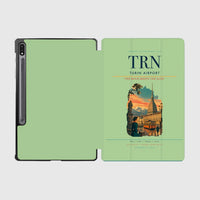 Thumbnail for Turin Airport (TRN) design on light green samsung tablet tablet case