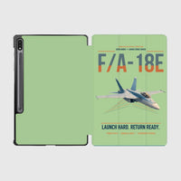 Thumbnail for F-A-18E Super Hornet design on light green samsung tablet tablet case