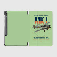 Thumbnail for Fairey Swordfish Mk I design on light green samsung tablet tablet case