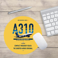 Thumbnail for Airbus A310-200 design on yellow round mouse pad
