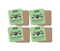 Thumbnail for ACSL SOTEN design on light green 4 pieces set coaster