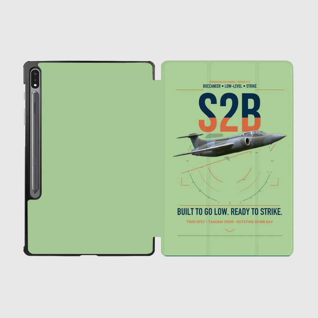 Blackburn Buccaneer S2B design on light green samsung tablet tablet case